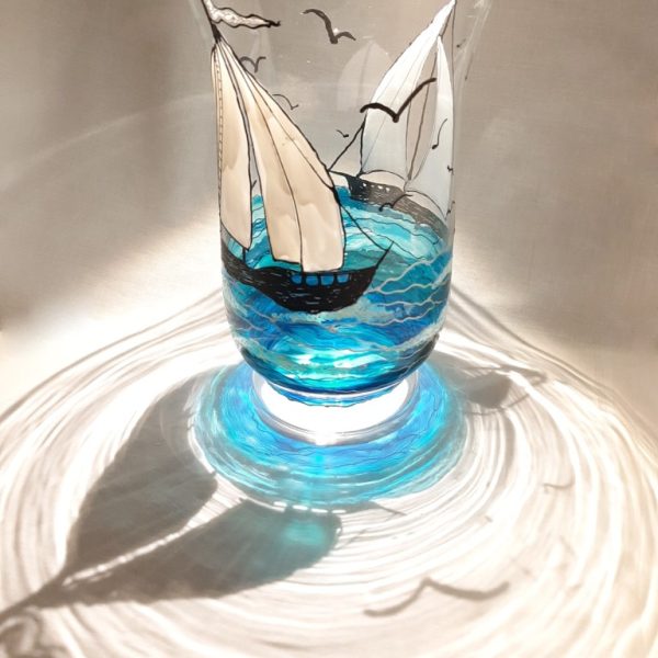 Painted glass vase - G14